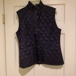 Navy Barbour Quilted Vest